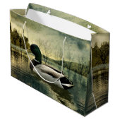 ヴィンテージマラードアヒル風化葉書 ラージペーパーバッグ (裏面アングル)