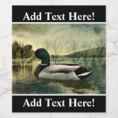 ヴィンテージマラードアヒル風化葉書 ワインラベル (シングルラベル)