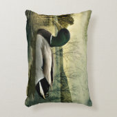 ヴィンテージマラードダック風化はがき アクセントクッション (正面(垂直))