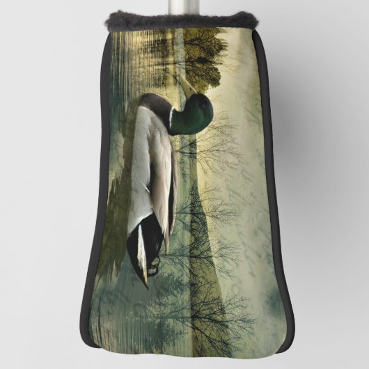 ヴィンテージマラードダック風化はがき ゴルフヘッドカバー (回転90)