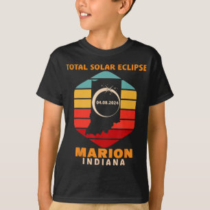 ヴィンテージマリオンインディアナ太陽のトータルEclipse 2024 Tシャツ