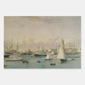 ヴィンテージマリタイム、ヨット飛行隊at Newport Harbor ラッピングペーパーシート (正面3)