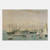 ヴィンテージマリタイム、ヨット飛行隊at Newport Harbor ラッピングペーパーシート (正面)