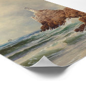 ヴィンテージマリンライトハウスアルフレッドトンプソンブリッシャー ポスター (角)