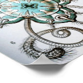 ヴィンテージマリンライフイラストレーション ポスター (角)