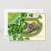 ヴィンテージマリーキャッスルセントパトリックのデイカード ポストカード (正面/裏面)