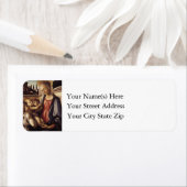 ヴィンテージマリーベビーイエスアンドアングルズクリスマス ラベル (インサイチュ)