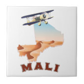 ヴィンテージマリ地図の旅行ポスター タイル (正面)