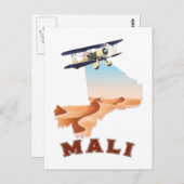ヴィンテージマリ地図の旅行ポスター ポストカード (正面/裏面)