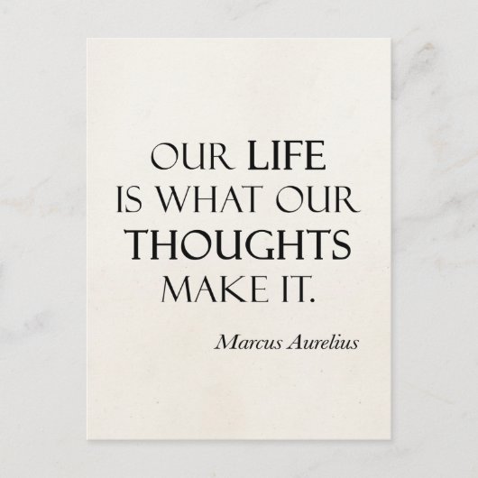 ヴィンテージマルクス・アウレリウスの人生の思考は引用文を作る ポストカード (正面)