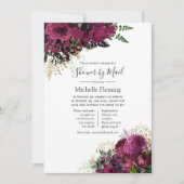 ヴィンテージマルサラと金ゴールドブライダルシャワーバイメール 招待状 (正面)