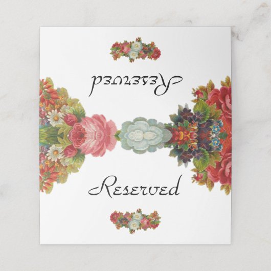 ヴィンテージマルサラレッドフローラ結婚ズ予約 プレイスカード (外部開封)