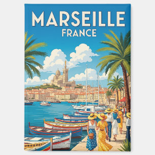 ヴィンテージマルセイユフランス旅行 マグネット