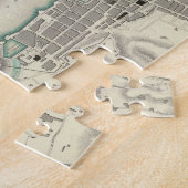ヴィンテージマルセイユ・フランスの地図（1840年） ジグソーパズル (側面)