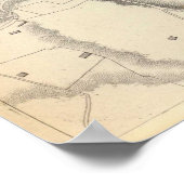 ヴィンテージマルセイユ・フランスの地図（1840年） ポスター (角)