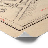 ヴィンテージマルセイユ・フランスの地図（1917年） ポスター (角)