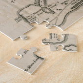 ヴィンテージマルタのブドウ園の地図(1782) ジグソーパズル (側面)