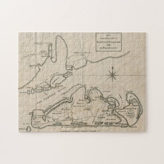 ヴィンテージマルタのブドウ園の地図(1782) ジグソーパズル (横)