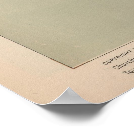 ヴィンテージマルタのブドウ園の地図(1891年) ポスター (角)