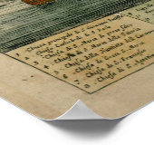 ヴィンテージマルタの地図(1700) ポスター (角)