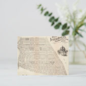 ヴィンテージマルタスヴィネヤードの地図(1873) ポストカード (スタンド正面)