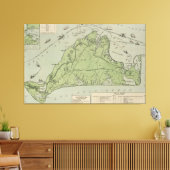 ヴィンテージマルタスヴィンヤードの地図(1913) キャンバスプリント (インサイチュ (リビング))