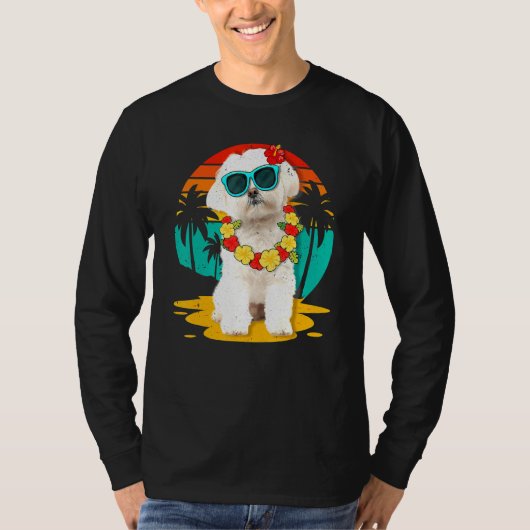 ヴィンテージマルチーズハワイアンサマーバケーショントロピカル Tシャツ (正面)