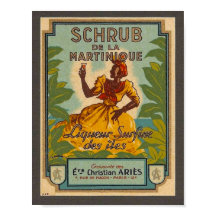 ヴィンテージマルティニーク旅行ポスター