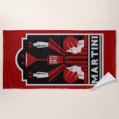 ヴィンテージマルティーニアールデコ ビーチタオル (正面)