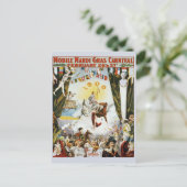 ヴィンテージマルディグラスポスター ポストカード (スタンド正面)