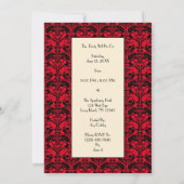 ヴィンテージマルディグラ招待状テンプレート 招待状 (裏面)