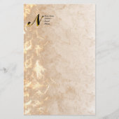 ヴィンテージマルブリードモノグラムイニシャル文房具 便箋 (正面)