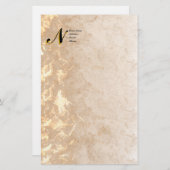 ヴィンテージマルブリードモノグラムイニシャル文房具 便箋 (正面/裏面)