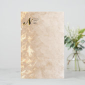 ヴィンテージマルブリードモノグラムイニシャル文房具 便箋 (スタンド正面)