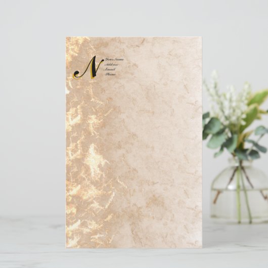 ヴィンテージマルブリードモノグラムイニシャル文房具 便箋 (スタンド正面)