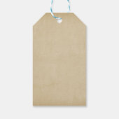 ヴィンテージマルーン金ゴールドフラワーパーチメント誕生日 ギフトタグ (裏面)