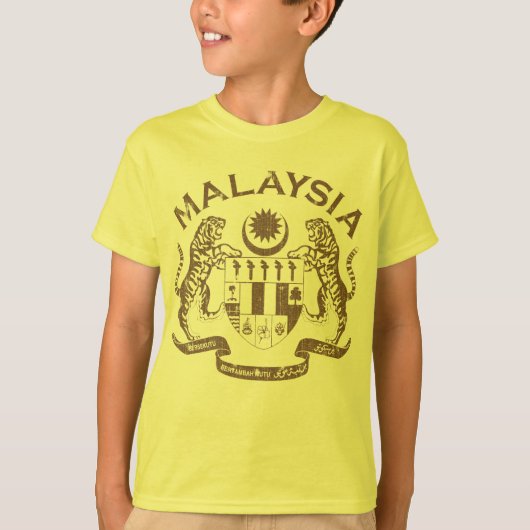ヴィンテージマレーシアの紋章付き外衣 Tシャツ (正面)