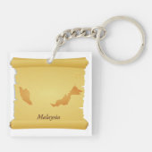 ヴィンテージマレーシア地図ScrollOld World Travel キーホルダー (裏面)