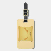 ヴィンテージマレーシア地図ScrollOld World Travel ラゲッジタグ (正面縦)