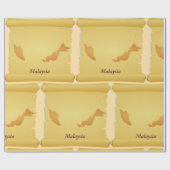 ヴィンテージマレーシア地図ScrollOld World Travel ラッピングペーパー (フラット)