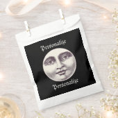 ヴィンテージマンインムーンフルムーン顔白黒 フェイバーバッグ (クリップ留めされた状態)