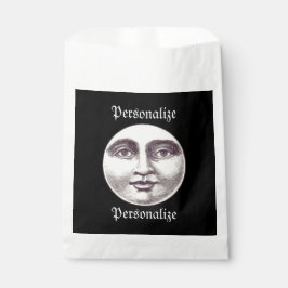 ヴィンテージマンインムーンフルムーン顔白黒 フェイバーバッグ