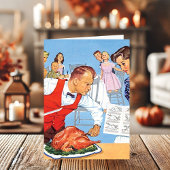 ヴィンテージマンカービングトルコ感謝祭 シーズンカード