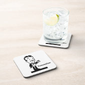 ヴィンテージマンガのレトロな白黒漫画 コースター (右側)