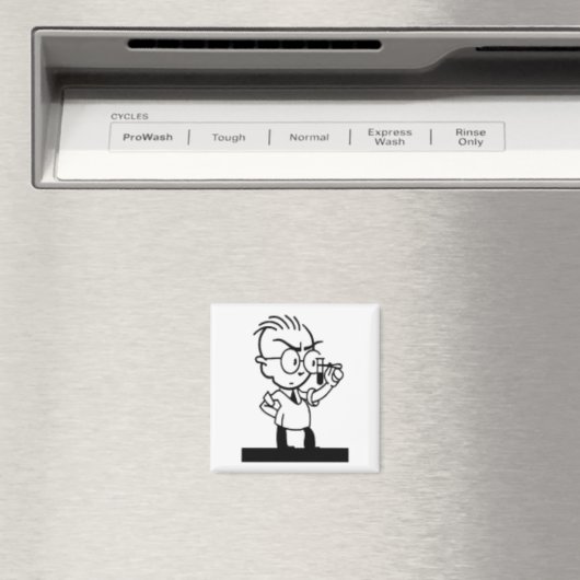 ヴィンテージマンガのレトロ科学の化学者漫画 マグネット (インサイチュ (食洗機))