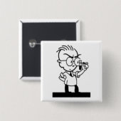 ヴィンテージマンガのレトロ科学の化学者漫画 缶バッジ (正面&裏面)