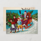 ヴィンテージマンガ樺の木スティック葉書 ポストカード (正面/裏面)