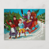 ヴィンテージマンガ樺の木スティック葉書 ポストカード (正面)