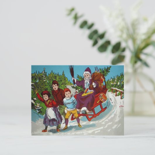 ヴィンテージマンガ樺の木スティック葉書 ポストカード (スタンド正面)