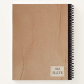 ヴィンテージマンゴスチンイラストレーションパーソナライズされたコンプ ノートブック (裏面)